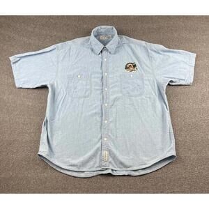 Camp‎ David Men's Light Blue Short Sleeve Button-Up Shirt Size Large